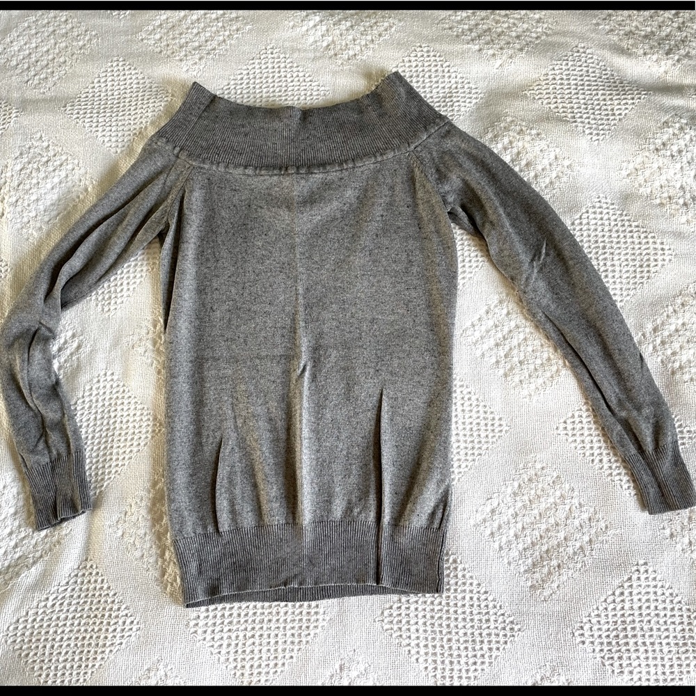 Vintage cashmere off-shoulder sweater